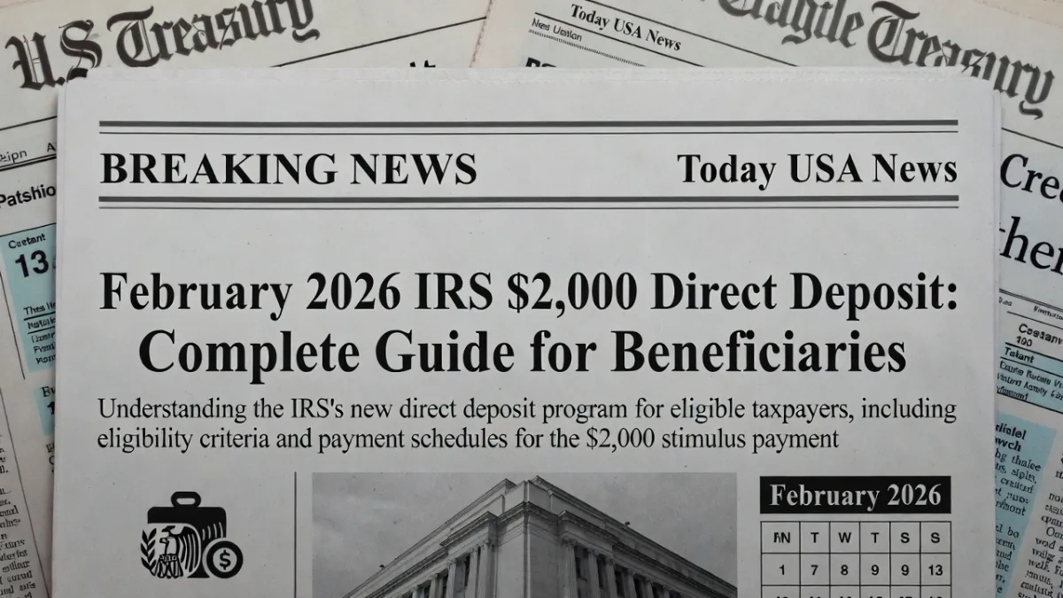February 2026 IRS $2,000 Direct Deposit