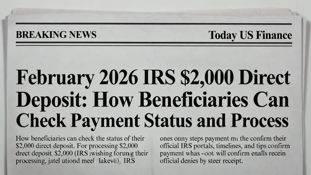 February 2026 IRS $2,000 Direct Deposit